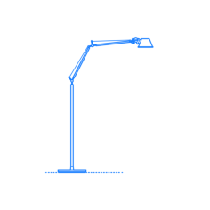 Furniture Floor Lamps Tolomeo Floor Lamp Line Art Svg Vector, Free Vectors File